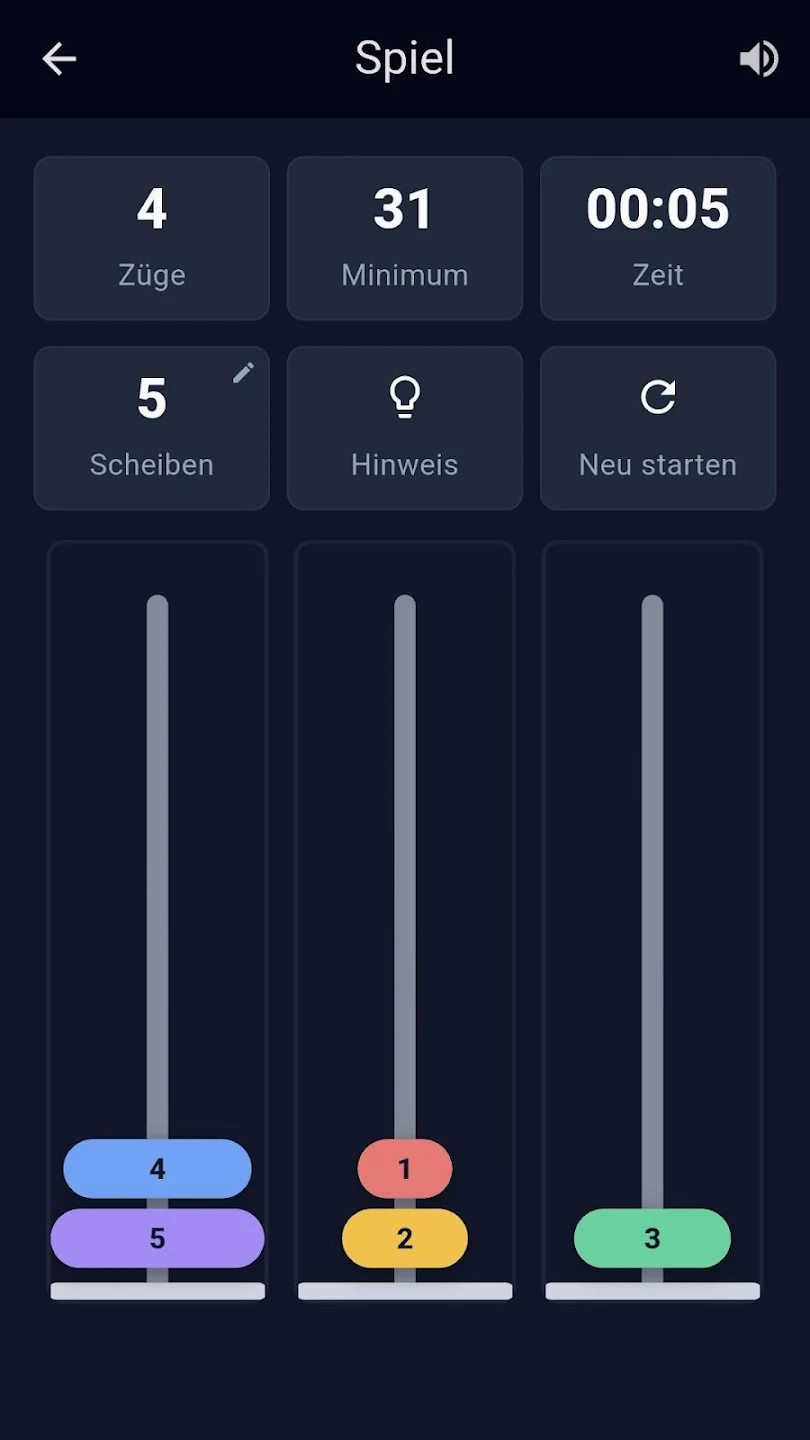 Türme von Hanoi Screenshot 2